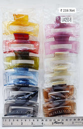 Impression Rectangular Acrylic Plastic Clutcher (Pack of 12 peice)